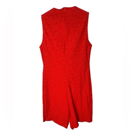 FENDI X SKIMS SLEEVELESS MID-THIGH LOGO BODYSUIT GEORGIA ORANGE 2x - Picture 4 of 7